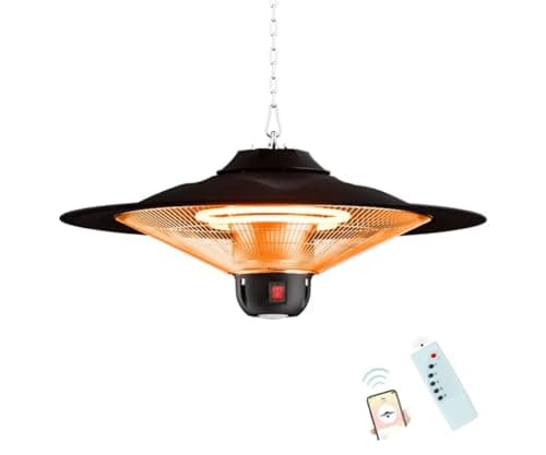 Image of Suprills 2500W Electric Heater for Home, Infrared Patio Heater with Timer, Carbon Fibre Element, 3 Heat Settings, Remote & App Control | LED Light | Ceiling mounted | Outdoor Indoor Waterproof Heater
