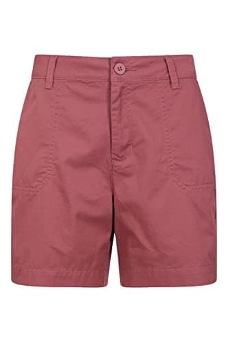 Image of Mountain Warehouse Bayside Womens Shorts - Lightweight Ladies Short Pants with UPF 50+ & Lots of Pockets - Spring Summer, Beach, Walking, Hiking & Outdoors Dark Pink (Organic) Women's Size 12