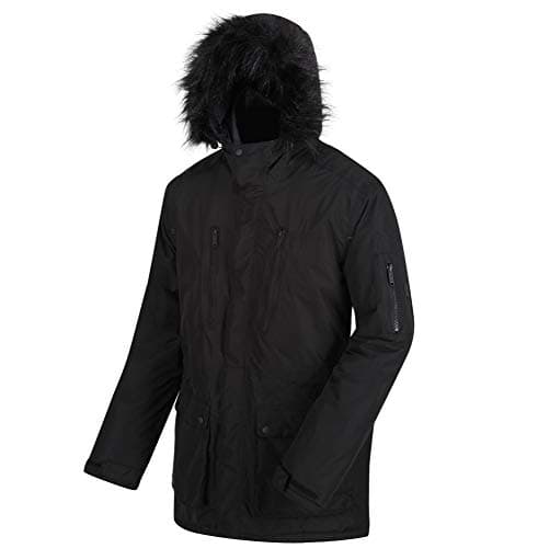 Image of Regatta Salinger Men's Waterproof Breathable Insulated Thermo-Guard Parka with Hood Lined with Faux Fur Waterproof Insulated Jacket (Pack of 1)
