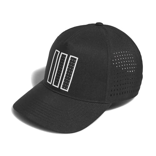 Image of adidas Men's 3-Stripes Tour HAT, Black, S-M