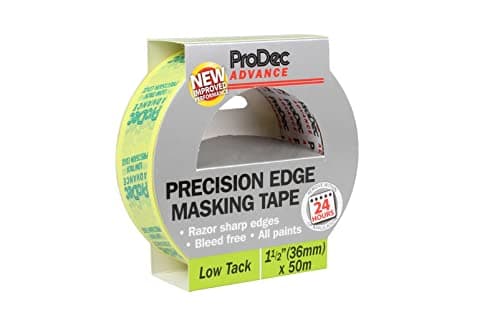 Image of ProDec Advance 36mm (1.5 inch) x 50m Low Tack Precision Edge Multi Surface Painters Masking Tape for Razor Sharp Lines with No Paint Bleed For Indoor Painting and Decorating Compatible with All Paints