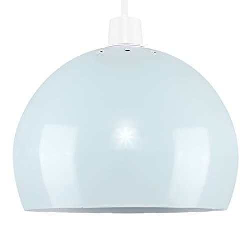 Image of MiniSun | Mini Retro Gloss Pale Blue Arco Style Dome Ceiling Pendant Light Shade | Pendant Lights, Home Décor & Improvement Essential | 20cm Shade Width