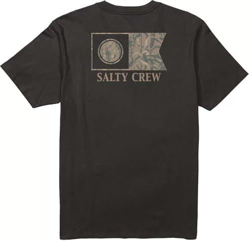 Image of Salty Crew Men's Flagship Short Sleeve, Black, Medium
