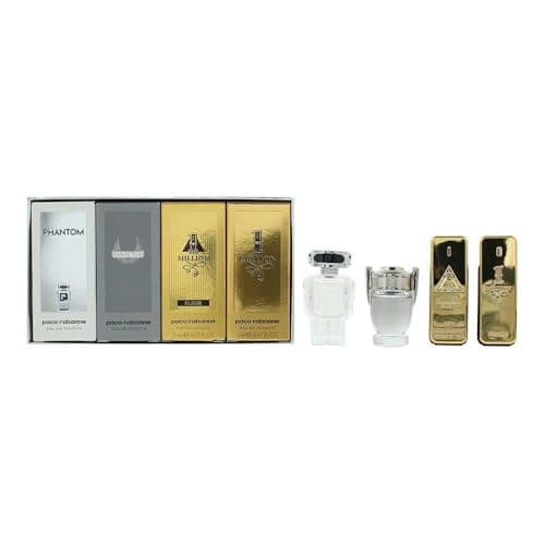 Image of Paco Rabanne Mini Toiletry Gift Set for Men (4 x 0.2 fl oz) Miniature Travel Variety
