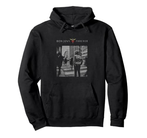 Image of Official Bon Jovi Forever Black Pullover Hoodie