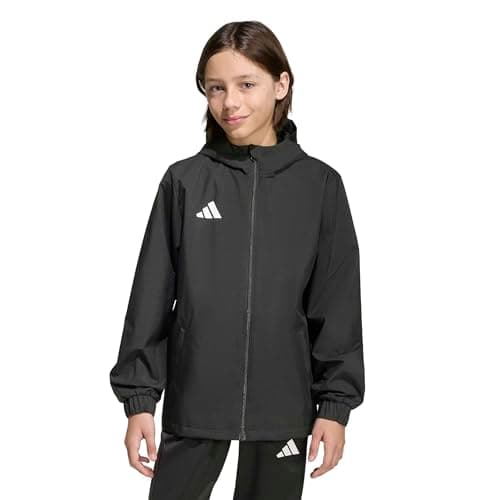 Image of adidas Unisex Kids Entrada26 All Weather Jacket Kids, black/white, 13-14 Years