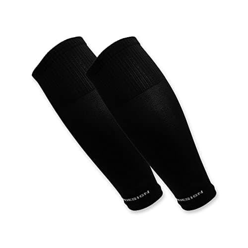 Image of Tapedesign - "TUBES 1 Pair of Football Sleeves (Footless) in Black for Men, Women & Youth (Size 5-14) - Soccer Leg & Calf Socks for Shin Guards - Adults & Kids Long Shin Guard Cover (OneSize)