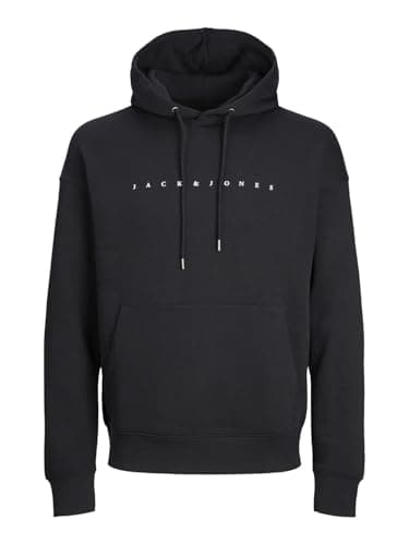 Image of Jack & Jones Men's Jjecorp Logo Sweat Noos 12137054 Hoodie, Black (Black Detail:reg Fit), M UK