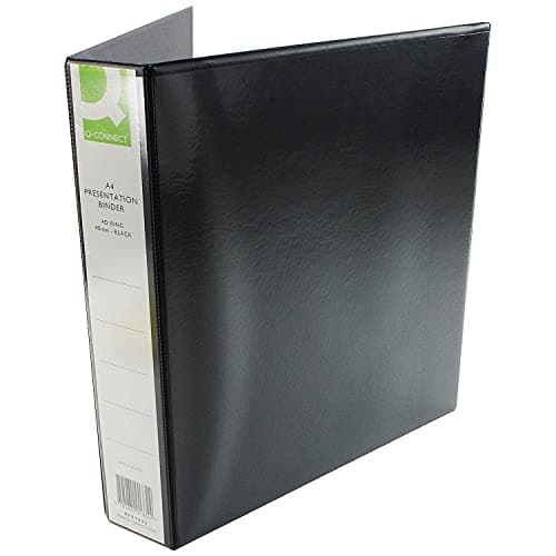 Image of Q-Connect 40mm A4 Presentation 4d-Ring Binder - Black
