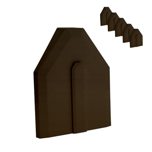 Image of Universal Glazing Bar End Cap Conservatory Roof Rafter Trim - Brown, 5 Pack