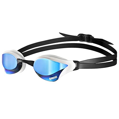 Image of arena Cobra Core Swipe Mirror Unisex Adult Racing Swimming Goggles, Swimming Pool Goggles with Curved Mirror Lenses, Anti-Fog, UV Protection, 5 Interchangeable Nose Bridges