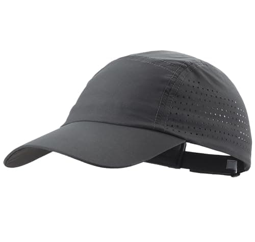 Image of Decentron Mens Breathable Mesh Running Hat Outdoor UPF 50+ Lightweight Baseball Golf Cap Dark Grey