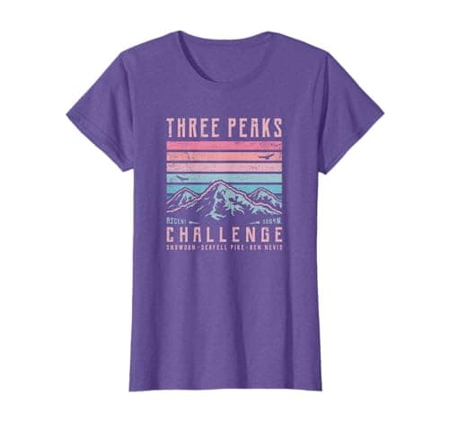 Image of Three Peaks Challenge Retro National 3 Peak Vintage Mountain T-Shirt