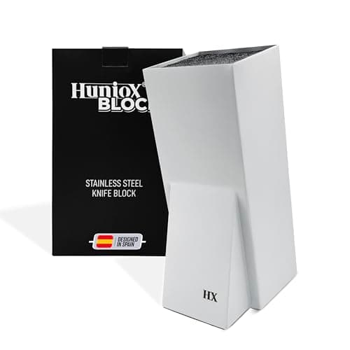 Image of Huniox® Universal Knife Block - White Knife Stand Without Knives