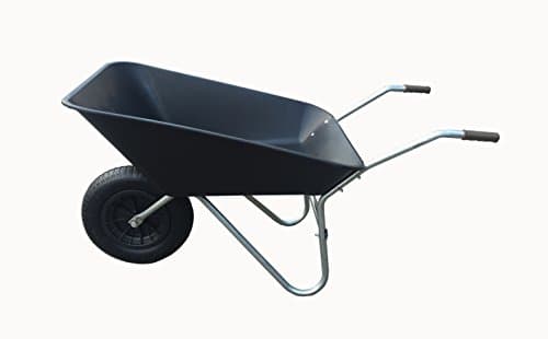 Image of KetoPlastics 85L BLACK PLASTIC WHEELBARROW WITH BLACK PNEUMATIC WHEEL - EXCELLENT QUALITY