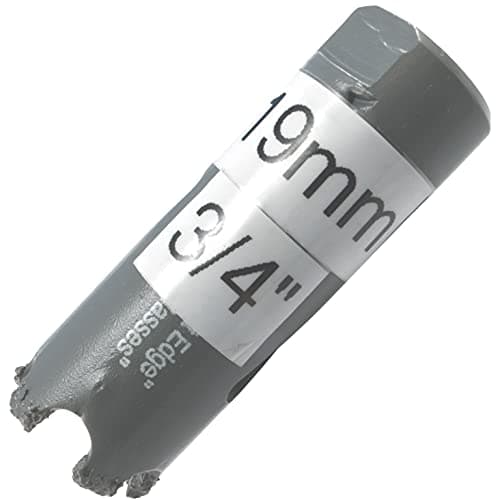 Image of 19mm Carbide Hole Saw Bit (3/4) Concrete Hole Saw 19mm Brick Hole Saw 19mm Hole Saw for Reinforced Plasterboard Gyproc Fiberglass Ceramic Wall Tile And Holes in Cement Backer Board for Pipes
