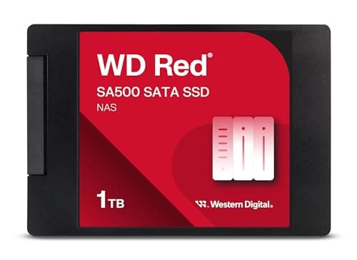Image of Western Digital WDS100T1R0A Red SA500 1TB 2.5" SATA NAS SSD 24/7 560MB/s 530MB/s R/W 95K/85K IOPS 600TBW 2M hrs MTBF 5yrs wty