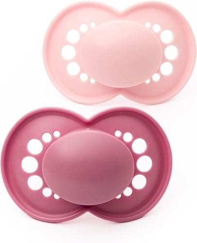 Image of MAM Original Soothers | 6-18 Months | 2 Pack | Comes in Dummy Steriliser Case | Orthodontic Design | Baby Accessories | Pink/Lilac (Various Designs)
