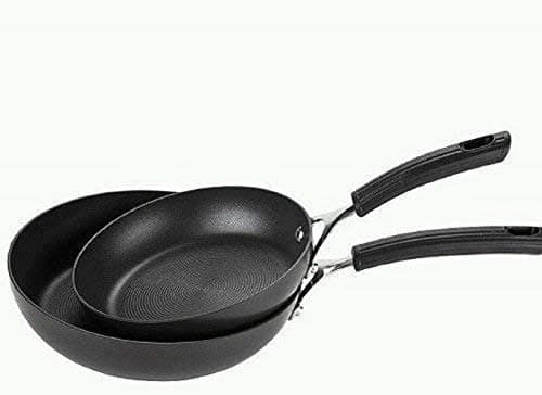 Image of Circulon 80079 Origins frypan Twin Pack (20/24cm) - Premium Non Stick Frying Pans - Hard Anodized Aluminium Cookware - Induction, Oven and Dishwasher Safe, Black