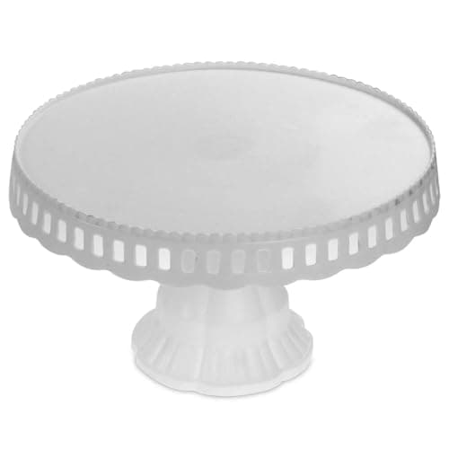 Image of White Plastic Traditional Desserts Cake Stand Plate Display