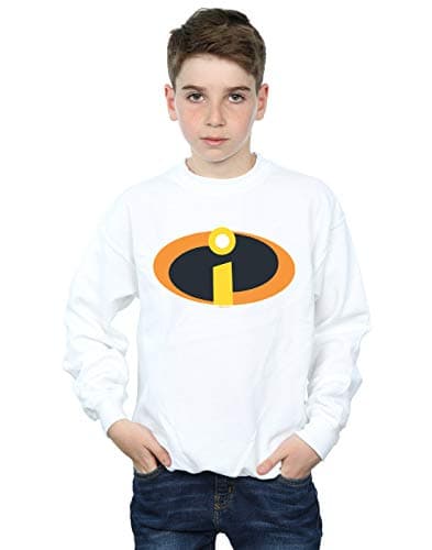 Image of Disney Boys The Incredibles Costume Logo Sweatshirt White 9-11 Years