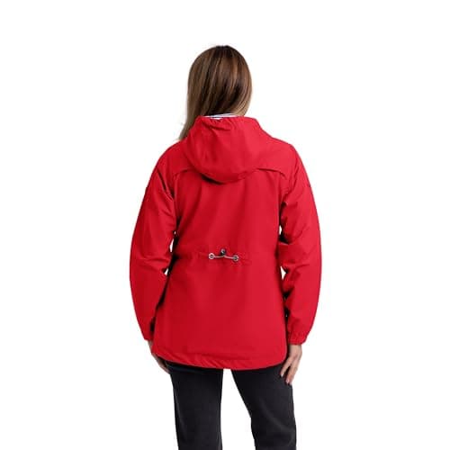 Image of Trespass Womens Waterproof Jacket Flourish - Lined Outdoor Waterproof Hooded Rain Coat for Women, Windproof Coat with Taped Seams, Elasticated Cuffs & 4 Zipped Pockets