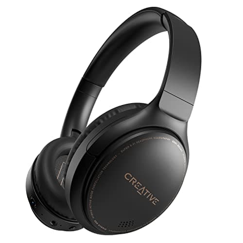 Image of CREATIVE Zen Hybrid Wireless Over-Ear Headphones with Hybrid Active Noise Cancellation, Ambient Mode, Up to 27 Hours (ANC ON), Bluetooth 5.0, AAC, Built-in Microphone, Black