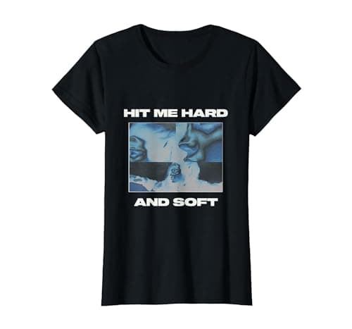 Image of Official Billie Eilish HIT ME Hard and Soft Inverted Black T-Shirt, Women, Black, X-Large