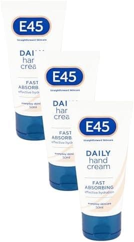 Image of E45 Daily Hand Cream 50 ml – E45 Hand Cream for Very Dry Hands - Hand Moisturiser for Dry Skin and Sensitive Skin - Non-Greasy Hand Repair Cream for Soft and Supple Hands - Fast Absorption Formula