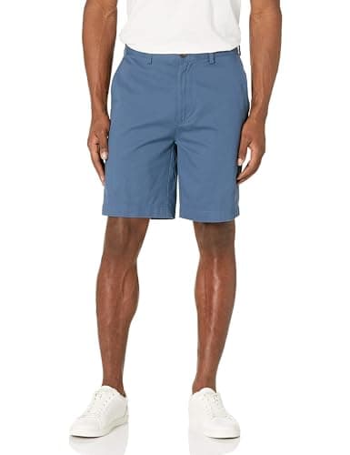 Image of Amazon Essentials Men's Classic Fit 9" (23cm) Pocketed Chino Shorts, Deep Blue, 36W