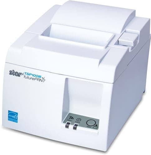 Image of Star Micronics TSP143IIIU USB Thermal Receipt Printer with Device and Mfi USB Ports, Auto-cutter, and Internal Power Supply - White