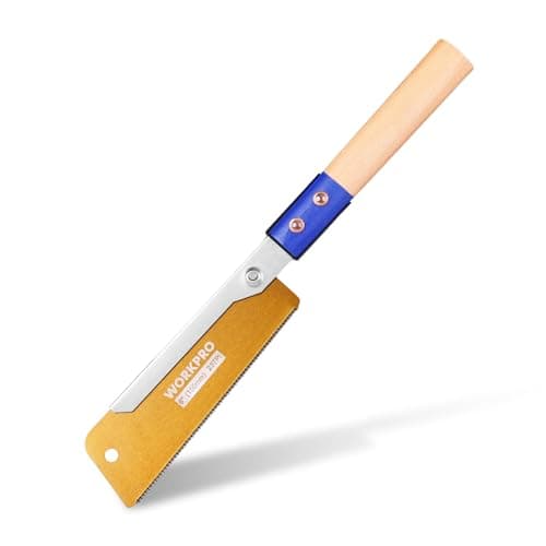 Image of WORKPRO 150 mm Japanese Pull Saw with SK5 Blade, 23 TPI Fine Tooth Dovetail Saw, Ultra-Thin Blade Backsaw with Beech Handle for Woodworking, Precision Cutting, and Craft Projects