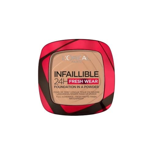 Image of L'Oréal Paris Infallible 24H Fresh Wear Foundation in a Powder, Full-coverage, Longwear, Weightless Smooth Finish, Water-proof and Transfer-proof, 220 Sand