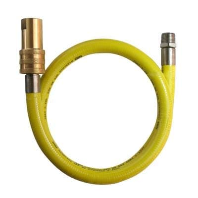 Image of 1/2" SALVUS CATERHOSE Commercial Yellow Gas Catering Pipe Hose 1.5M Long 1500mm
