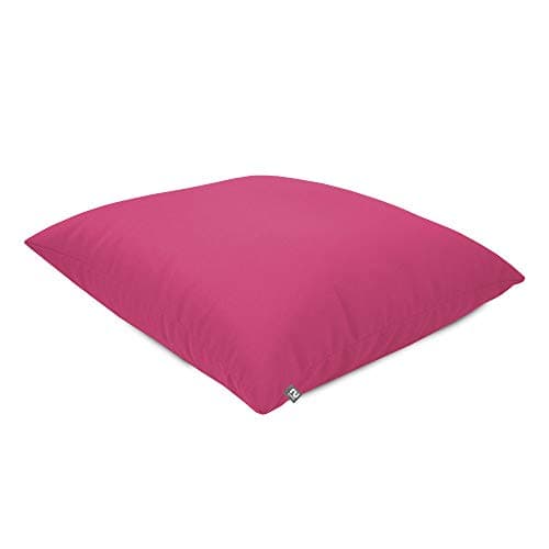 Image of rucomfy Beanbags Square Floor Cushion Large Indoor/Outdoor Bean bag - Use As Large Pillow or Chair - Water Resistant and Durable - L70cm x W70cm (Cerise Pink)