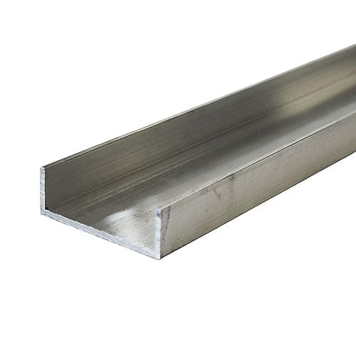 Image of 3" x 1" Aluminium U-Channel Trim x 1/8" Wall - Aluminium Channel U Profile (1000mm (100cm) Length)