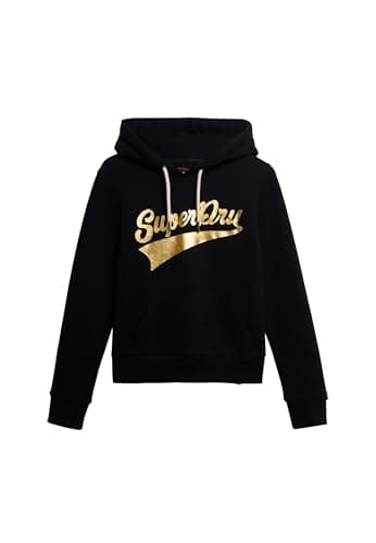 Image of Superdry Women's Super Athletics Hoodie, black, 12