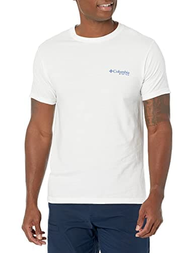 Image of Columbia Men's PFG Graphic T-Shirt, White/Triangle, X-Large
