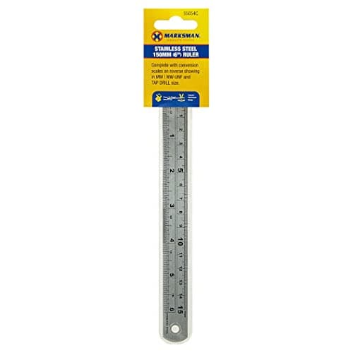 Image of 5 X 6" Stainless Steel Rule Metal Set Engineers Measuring Ruler Hand Tool 150mm | Measuring Tools for Woodworking Painting Craft, Silver Tone