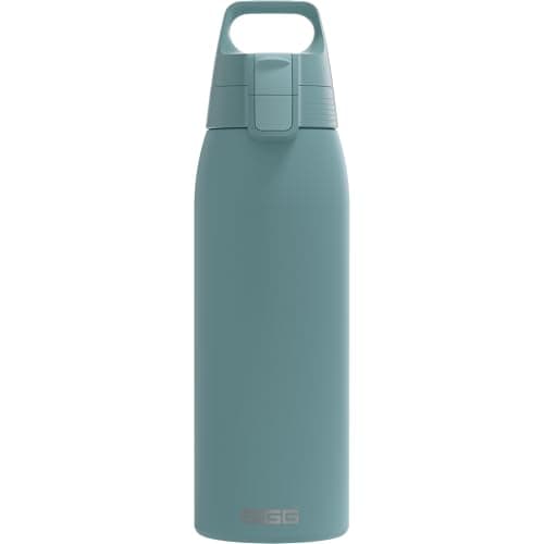Image of Sigg - Stainless Steel Water Bottle - Shield ONE Morning Blue - Suitable For Carbonated Beverages - Leakproof - Lightweight - BPA Free - Blue - 1L