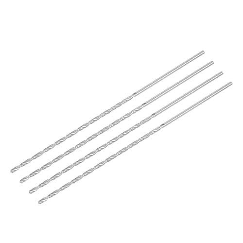 Image of sourcing map HSS(High Speed Steel) Extra Long Twist Drill Bits, 2.5mm Drill Diameter 160mm Length 4 Pcs