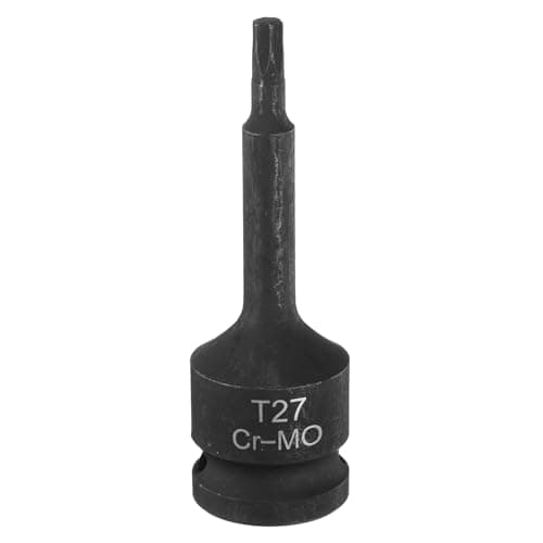 Image of sourcing map T27 Torx Bit Socket 1/2" Drive 6 Point Torx Star Screwdriver Socket Adapter CR-MO Steel Lengthen Impact Bit Sockets for Electric Ratchet Wrenches Fastening Screws