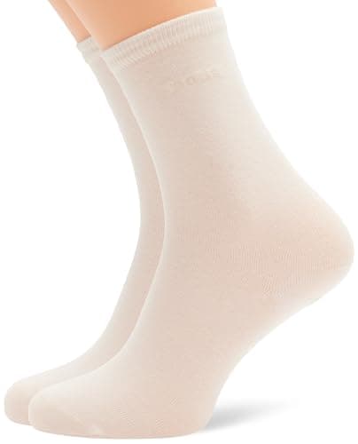 Image of BOSS Women's 2P RS Uni Logo CC W 10272219 0 Regular Socks, Open White 119, 39-42