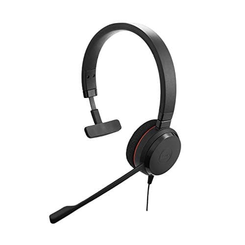 Image of Jabra Evolve 20 Mono Headset – Microsoft Certified Headphones for VoIP Softphone with Passive Noise Cancellation – USB-Cable with Controller – Black