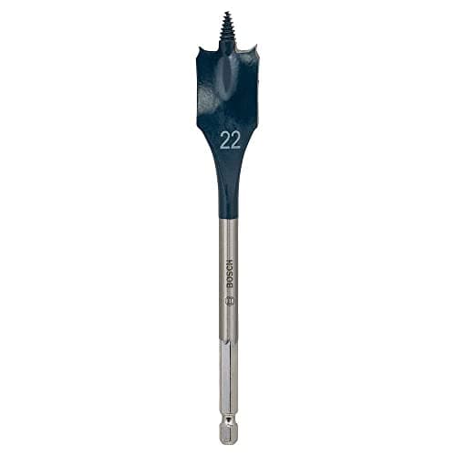 Image of Bosch Professional 2608595492 Selfcut Speed Flat Drill Bit, Hex Shank, 22mm x 152mm, Blue