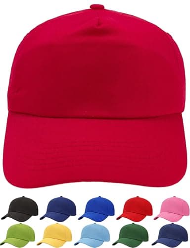 Image of 4sold Childrens Kids Baseball Sun-Hat 50 UPF Cap HAT Boys Girls Red