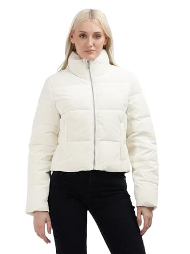 Image of Calvin Klein Jeans Women's A-Line Coat, White, XL