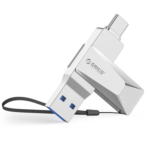 Image of ORICO 64 GB USB Stick, USB 3.2 Metal Memory Stick Up to 150 MB/s, 2-in-1 Type C Flash Drive for iPhone 17/16/15/Android smartphone/tablet/Mac/laptop/PC-CB05