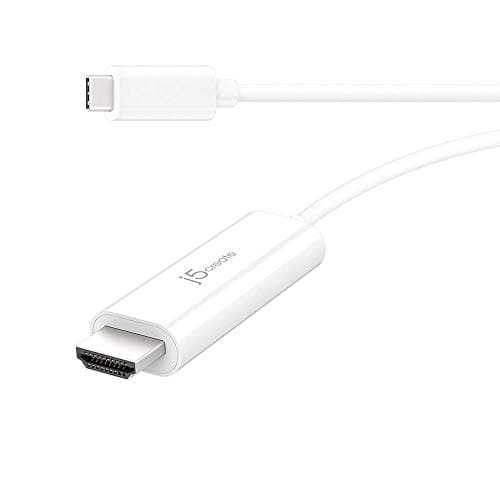 Image of j5create USB C to HDMI Cable 1.5M, 4K@60Hz, 2K@120Hz, 1080P@144Hz, Thunderbolt 3/4 Type C to HDMI Cable Compatible with iPhone 15 Series, MacBook, iPad, Surface, Galaxy S23/S22/S21 (JCC153)