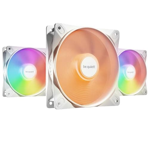 Image of be quiet! Light Wings LX 120mm PWM High-Speed White Triple Pack, 3 Fans Included, Illuminated Hub, Multiple Colors+Modes, Optimized Blades for Extraordinary Air Pressure, Daisy Chain Option, BL125
